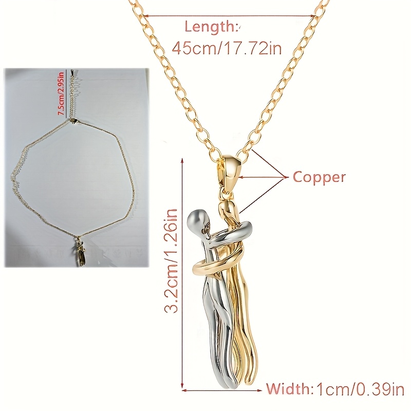 Copper Plated Couple Pendants Set